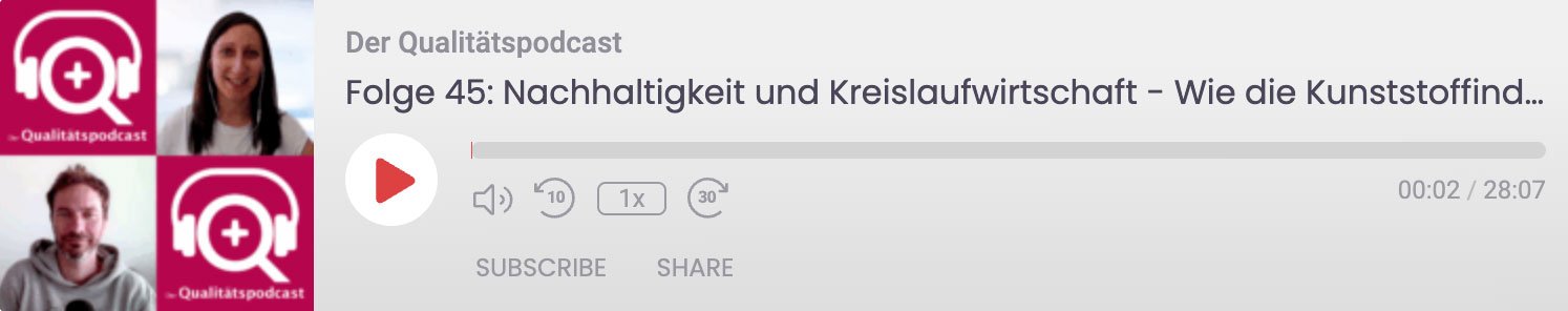 Der Qualitätspodcast: Folge 45: Nachhaltigkeit und Kreislaufwirtschaft – Wie die Kunststoffindustrie den Wandel gestaltet